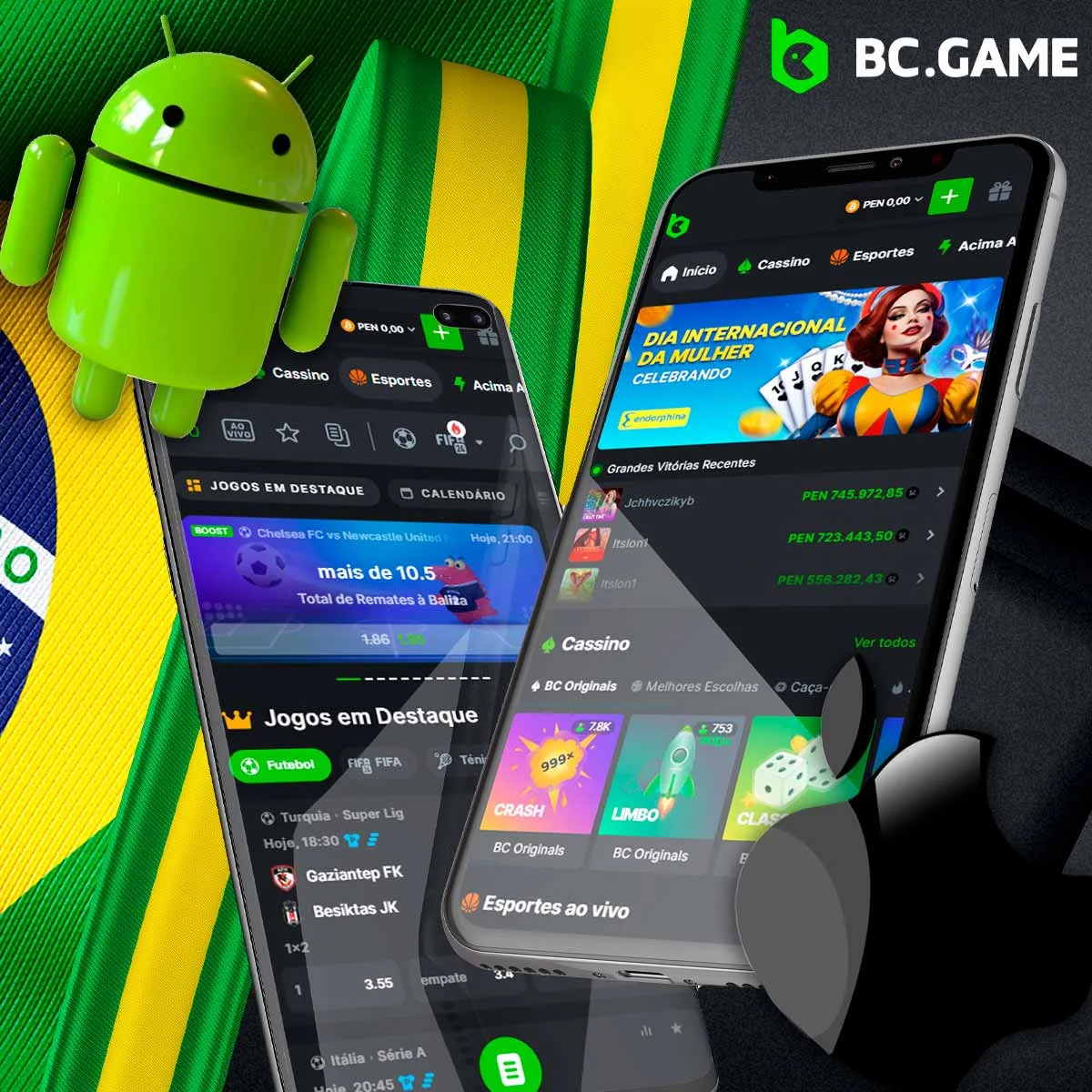 Aplicação móvel da casa de apostas BC Game