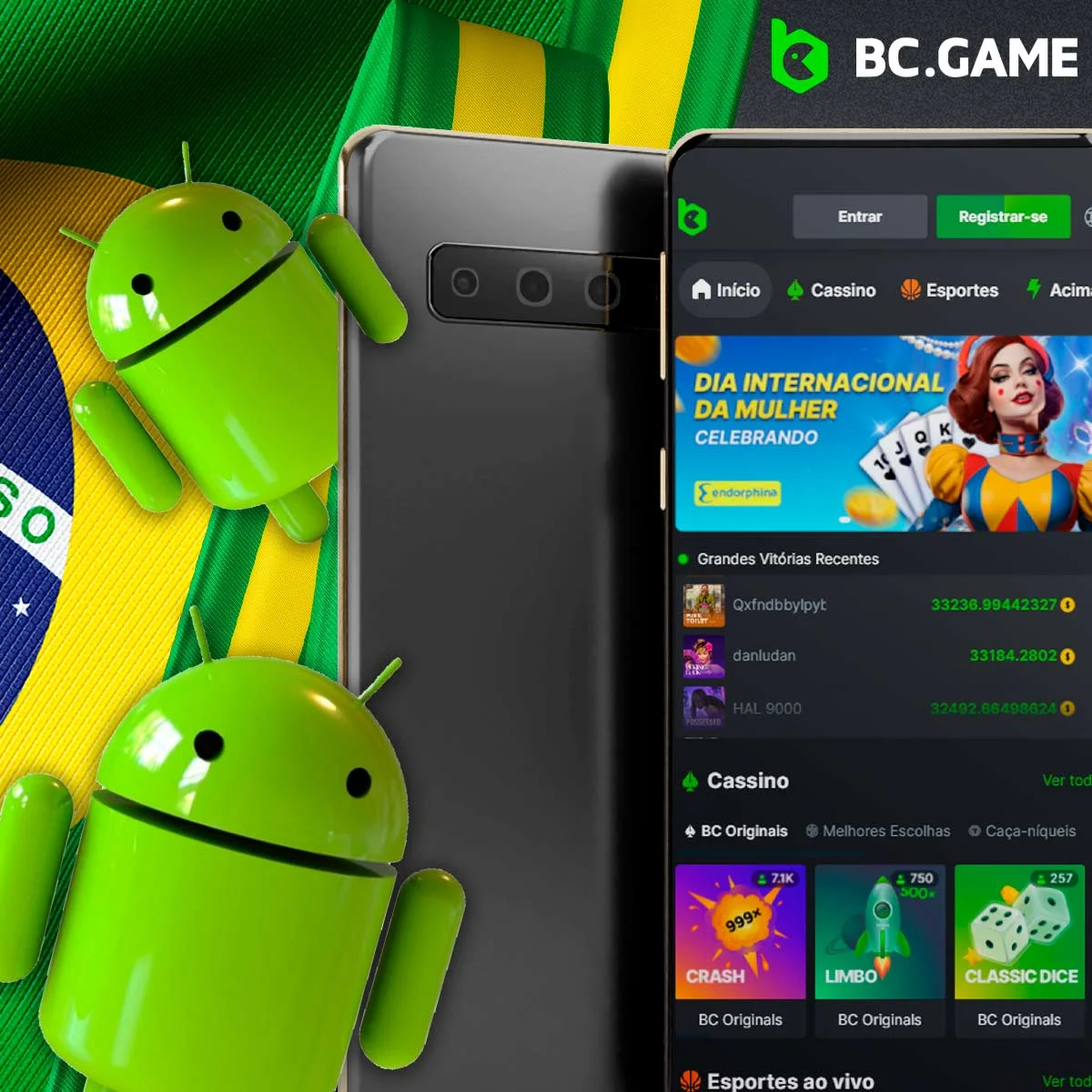 Instruções para instalar a aplicação móvel BC Game no Android